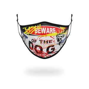 ADULT BEWARE OF THE DOG FORM-FITTING FACE MASK