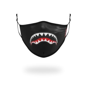 ADULT SHARK LOGO (BLACK) FORM-FITTING FACE MASK