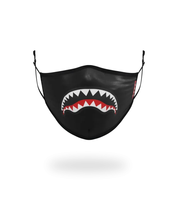 ADULT SHARK LOGO (BLACK) FORM-FITTING FACE MASK