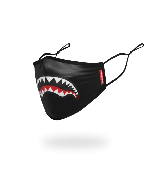 ADULT SHARK LOGO (BLACK) FORM-FITTING FACE MASK