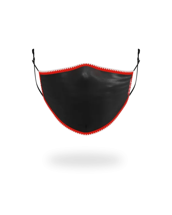 ADULT VERTICAL SHARK (BLACK) FORM-FITTING FACE MASK