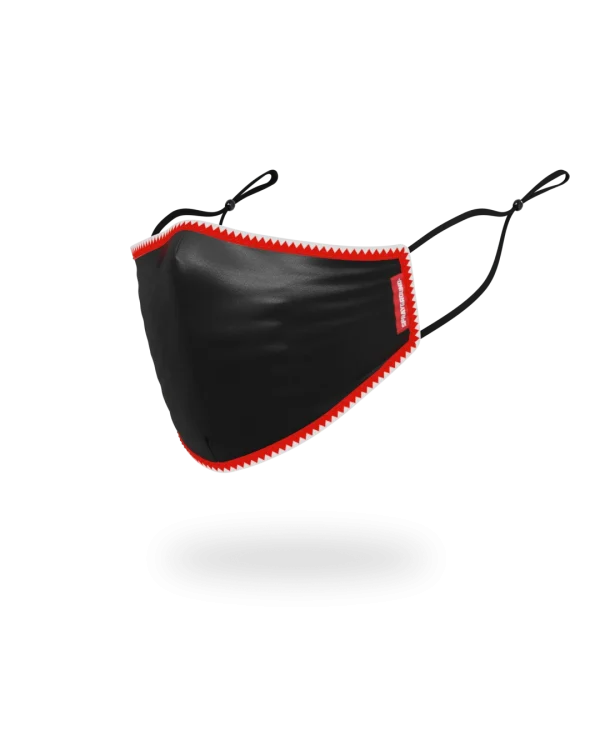 ADULT VERTICAL SHARK (BLACK) FORM-FITTING FACE MASK