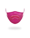 ADULT PINK SHARK FORM-FITTING FACE MASK