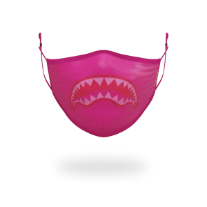 ADULT PINK SHARK FORM-FITTING FACE MASK