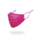 ADULT PINK SHARK FORM-FITTING FACE MASK