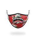 ADULT MONEY CAMO (RED) FORM-FITTING FACE MASK