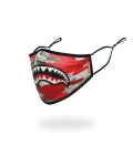 ADULT MONEY CAMO (RED) FORM-FITTING FACE MASK