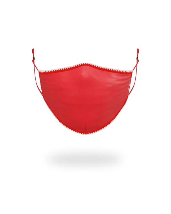 ADULT VERTICAL SHARK (RED) FORM-FITTING FACE MASK
