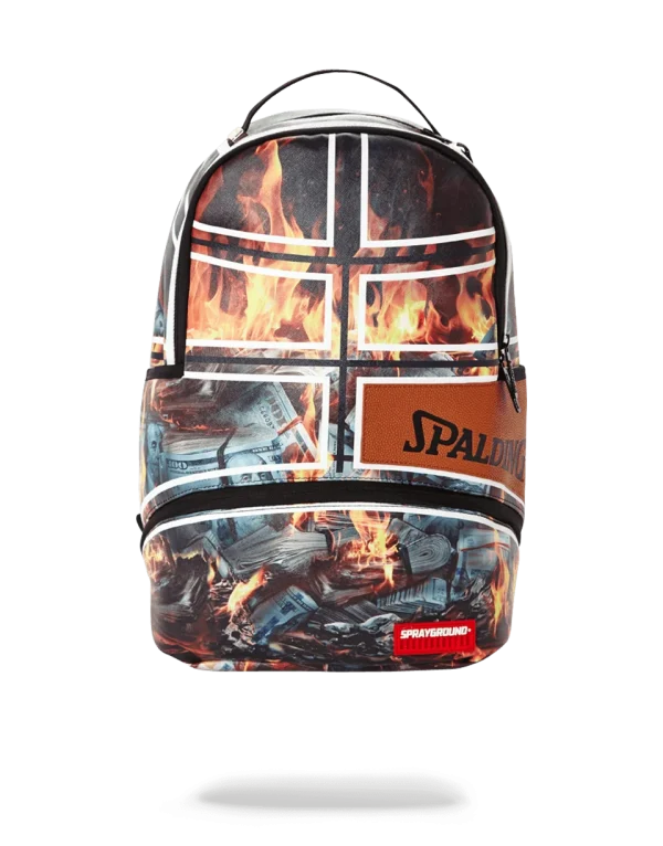 SPALDING X SPRAYGROUND FIRE MONEY BACKPACK