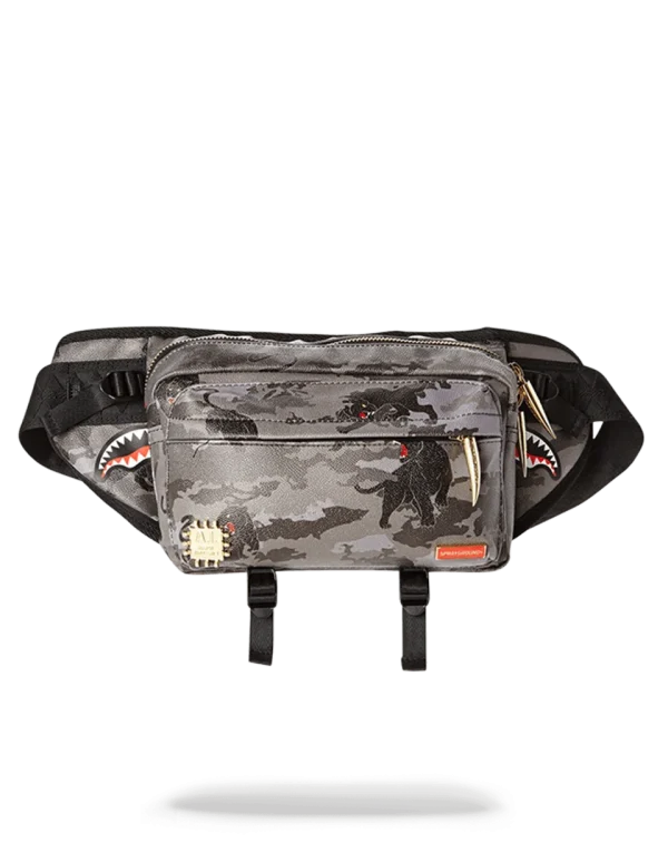 BLACK PANTHERA CAMO CROSSBODY