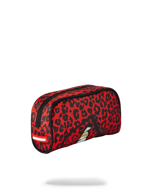 RED LEOPARD LIPS PENCIL CASE