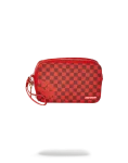 SHARKS IN PARIS RED TOILETRY AKA MONEY BAGS