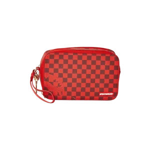 SHARKS IN PARIS RED TOILETRY AKA MONEY BAGS