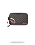 SHARKS IN PARIS (BLACK CHECKERED EDITION) TOILETRY AKA MONEY BAGS