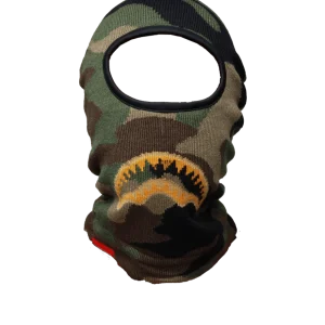 GOLD KNIT SHARK MOUTH SKI MASK