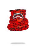 RED LEOPARD NECK WARMER