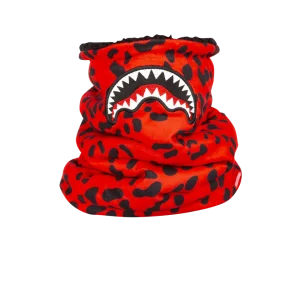 RED LEOPARD NECK WARMER