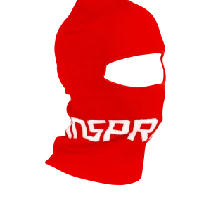 RED SPRAYGROUND LOGO SKI MASK