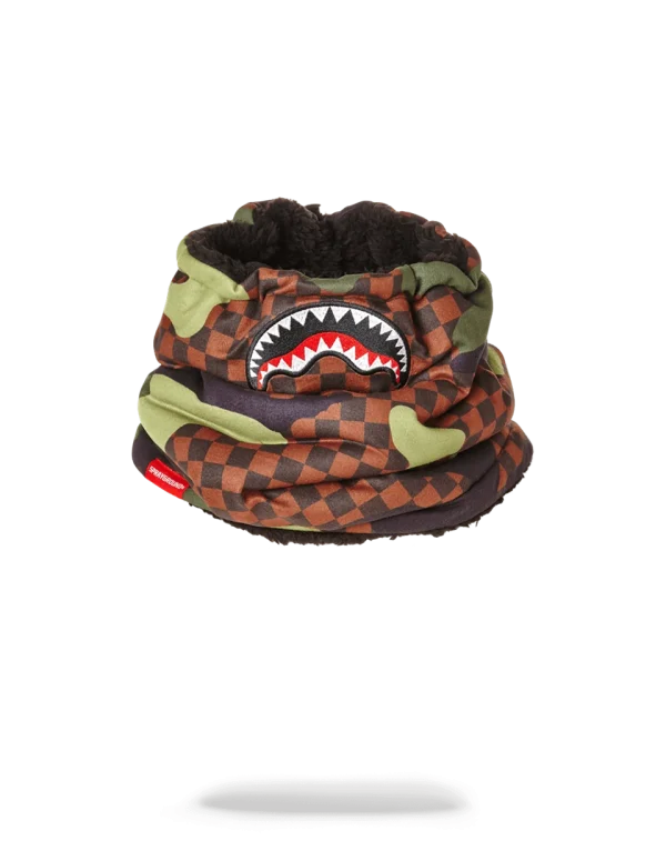 CHECKER CAMO NECK WARMER