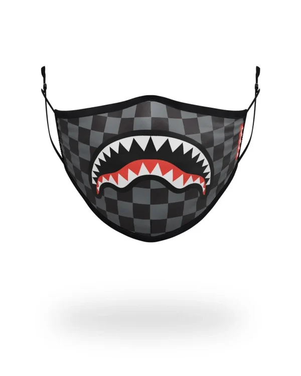 ADULT SHARKS IN PARIS (GREY) FORM FITTING FACE MASK