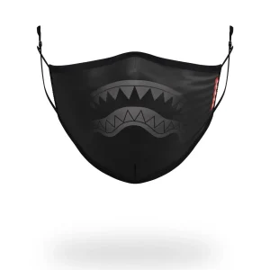 ADULT MIDNIGHT SHARK FORM FITTING FACE MASK