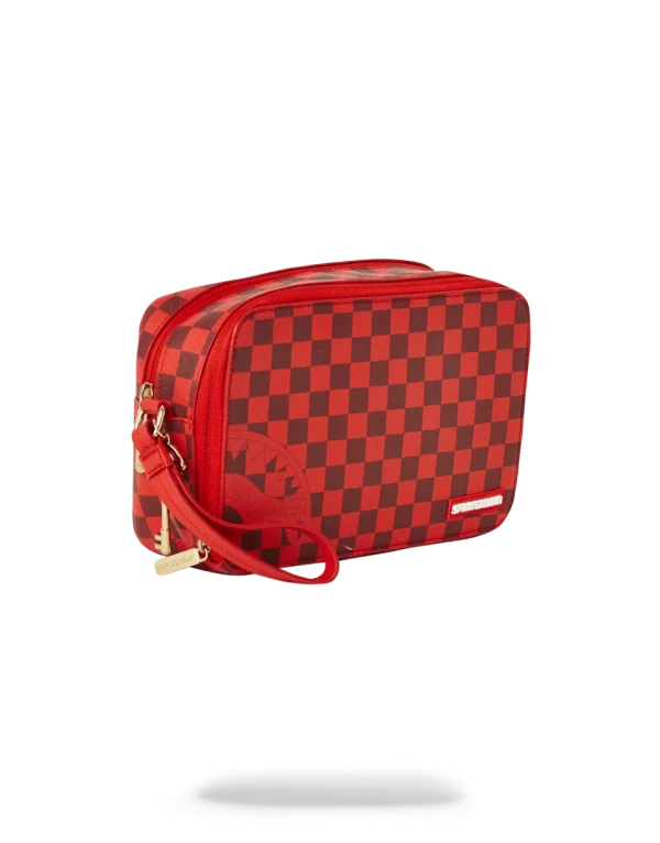 SHARKS IN PARIS RED TOILETRY AKA MONEY BAGS