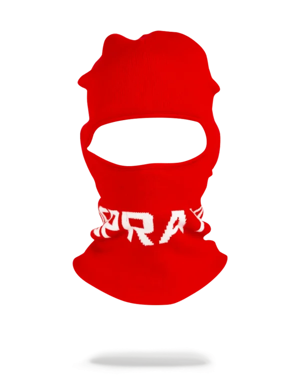 RED SPRAYGROUND LOGO SKI MASK