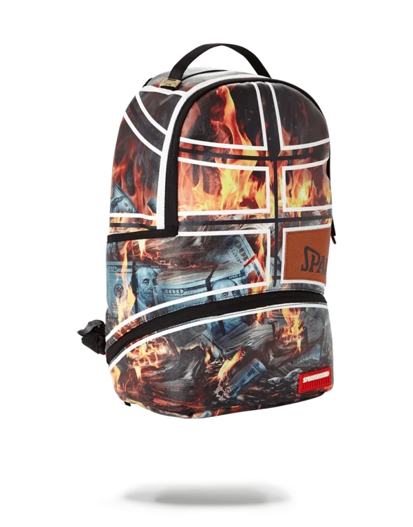 SPALDING X SPRAYGROUND FIRE MONEY BACKPACK