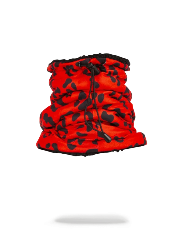 RED LEOPARD NECK WARMER