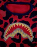 RED LEOPARD GOLD SHARK MOUTH SKI MASK