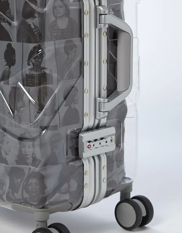 LAQUAN SMITH EMBOSSED CLEAR 3M CARRY-ON