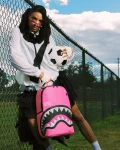 SHARK CENTRAL EMBROIDERED EFFECT BACKPACK