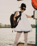 GOLD BRICK DRIP BLACK BACKPACK