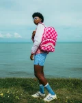 FURZILLA SHARK (PINK CHECK) BACKPACK