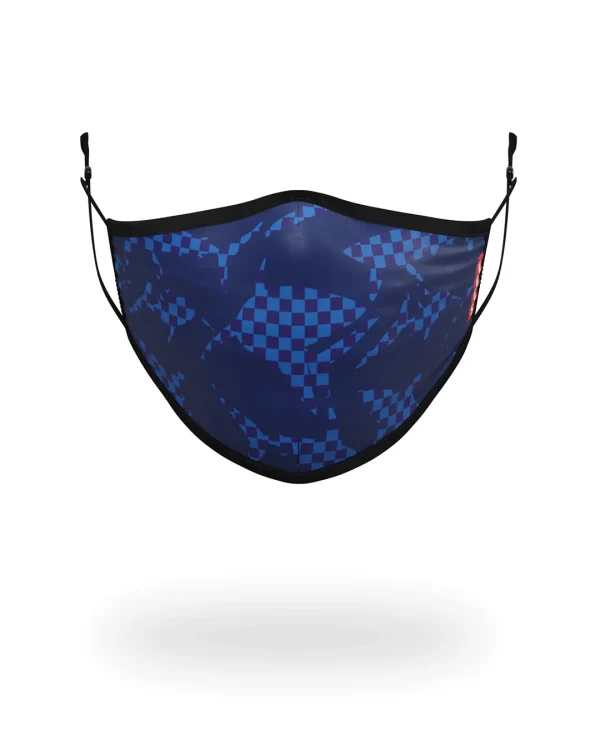 SHARK CHECK (BLUE) FACE MASK