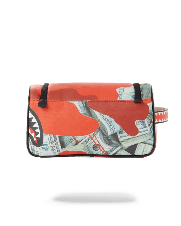 MONEY CAMO (RED) TOILETRY BAG