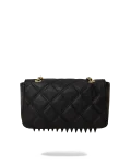 NOIR QUILT GOLD CHAIN SHARK HANDBAG