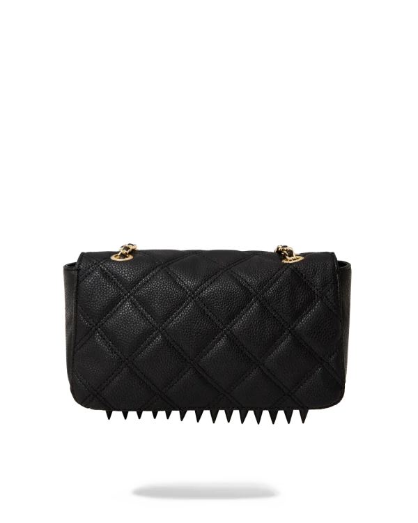 NOIR QUILT GOLD CHAIN SHARK HANDBAG