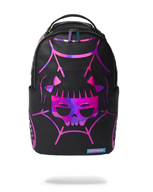 CAZZU IRIDESCENT CUT & SEW SPIDER SKULL SHARK BACKPACK (DLXV)