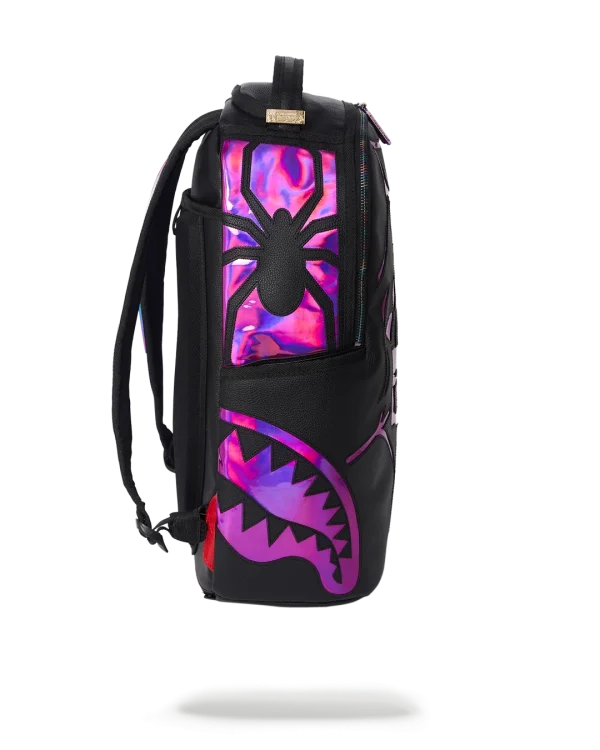 CAZZU IRIDESCENT CUT & SEW SPIDER SKULL SHARK BACKPACK (DLXV)