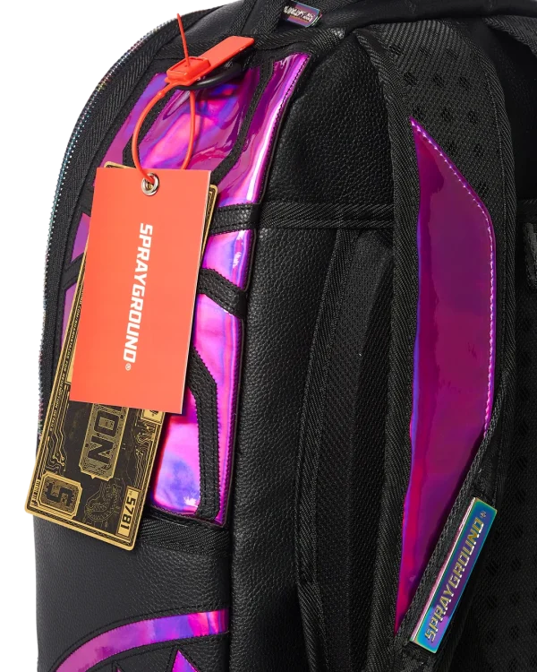 CAZZU IRIDESCENT CUT & SEW SPIDER SKULL SHARK BACKPACK (DLXV)