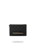 NOIR QUILT GOLD CHAIN SHARK CROSSOVER CLUTCH