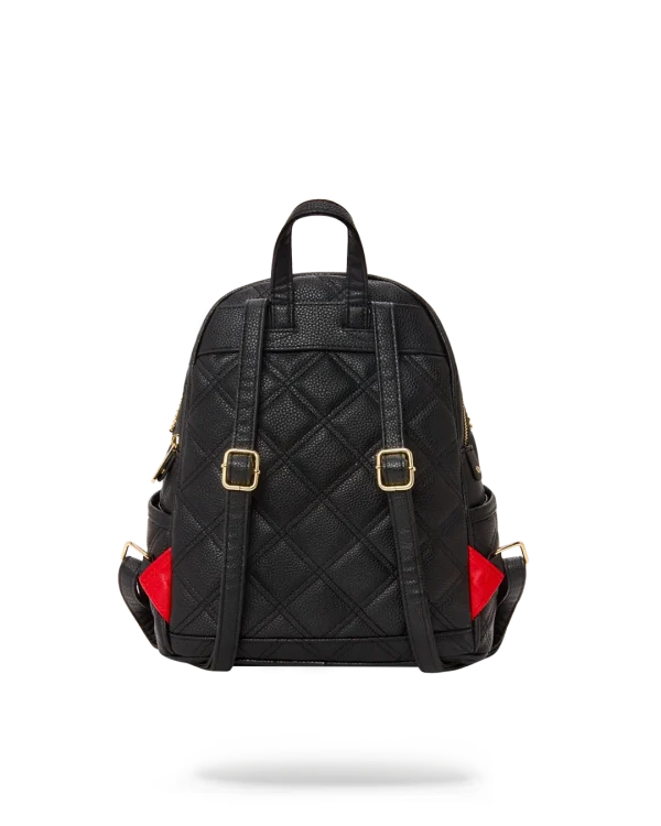 NOIR QUILT GOLD CHAIN SHARK SAVAGE BACKPACK
