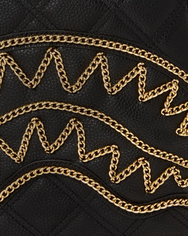 NOIR QUILT GOLD CHAIN SHARK SAVAGE BACKPACK