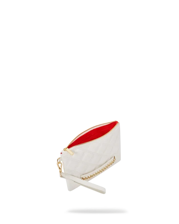 RIVIERA LE BLANC GOLD  CHAIN SHARK CROSSOVER CLUTCH