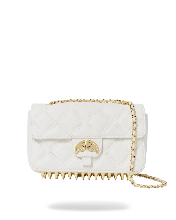 RIVIERA LE BLANC GOLD CHAIN SHARK HANDBAG