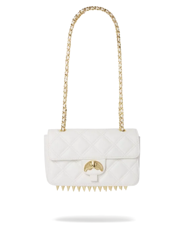 RIVIERA LE BLANC GOLD CHAIN SHARK HANDBAG