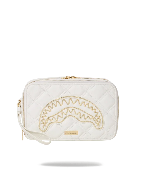 RIVIERA LE BLANC GOLD CHAIN SHARK TOILETRY BAG