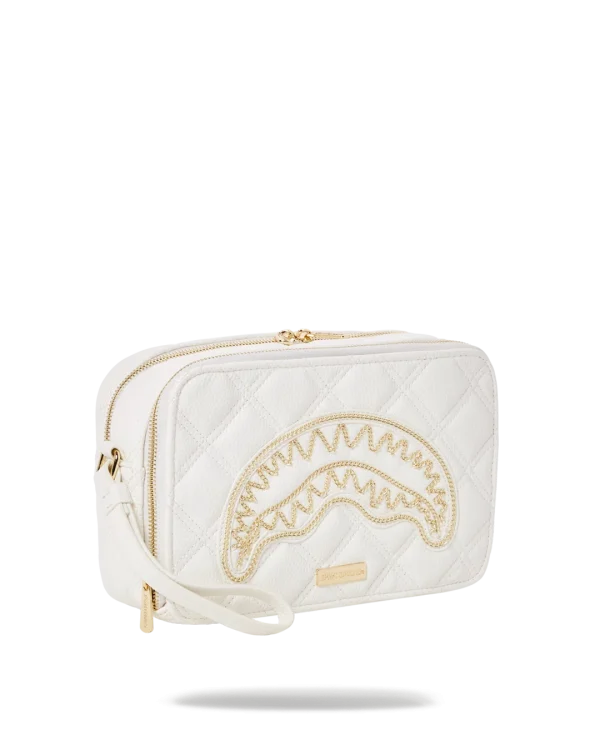 RIVIERA LE BLANC GOLD CHAIN SHARK TOILETRY BAG