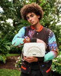 RIVIERA LE BLANC GOLD CHAIN SHARK TOILETRY BAG